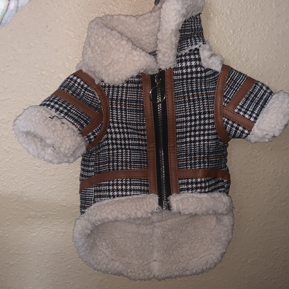 Dog Winter Coat Plaid Lamb Wool Soft